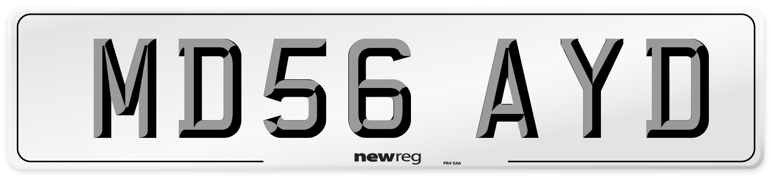 MD56 AYD Number Plate from New Reg